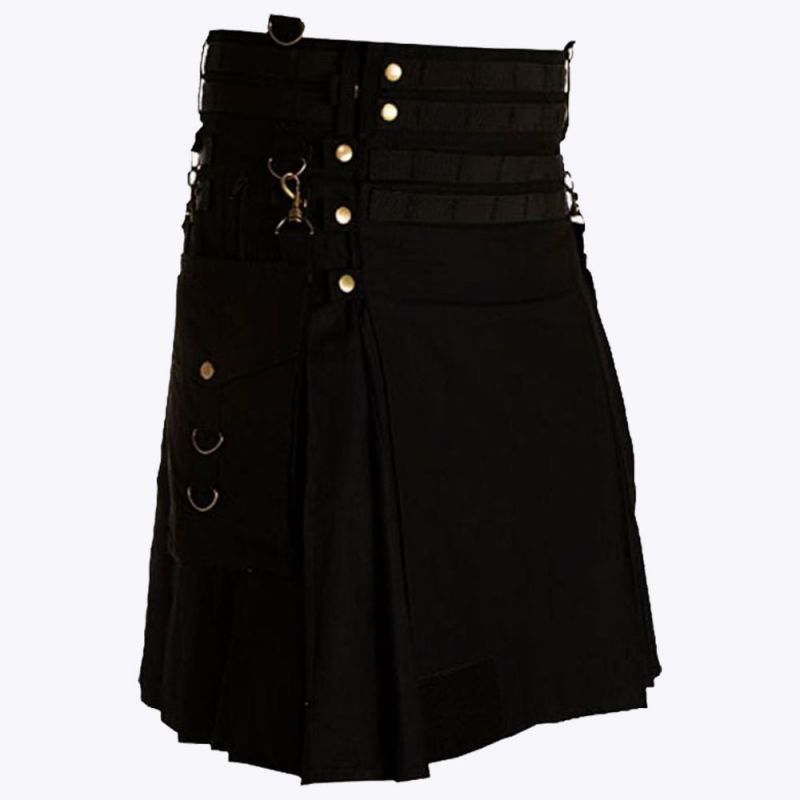 Black Utility Kilt