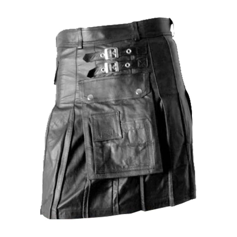 Buckled Style Leather Kilt