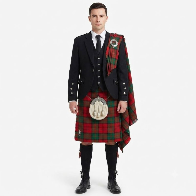 Dunbar Tartan And Argyle Jacket Kilt Outfit