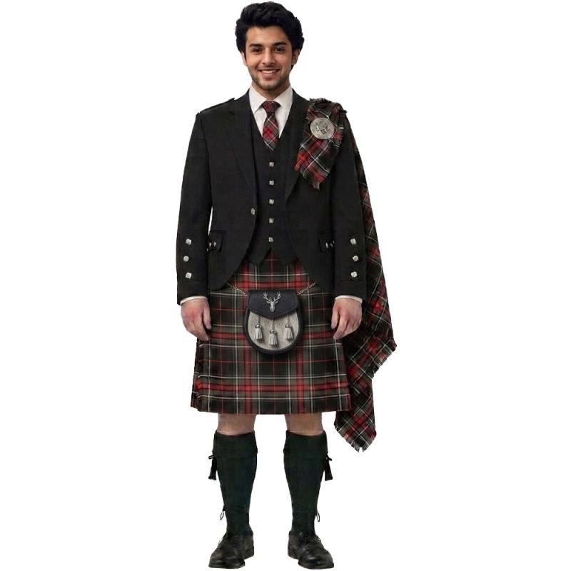 King Robert the Bruce Memorial Tartan Outfit With Tweed Jacket