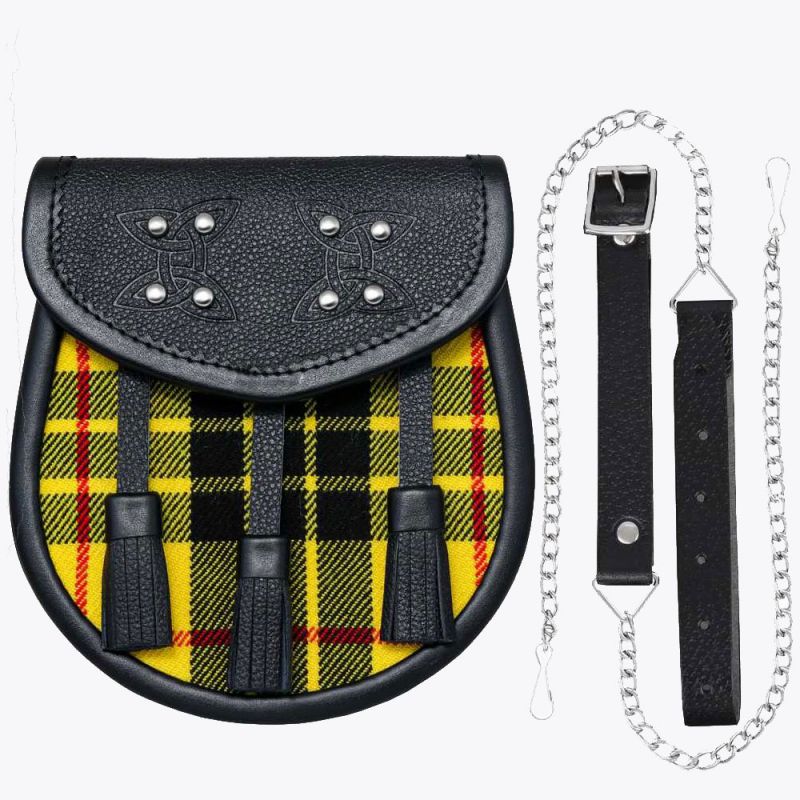 Macleod of Lewis Tartan Leather Sporran