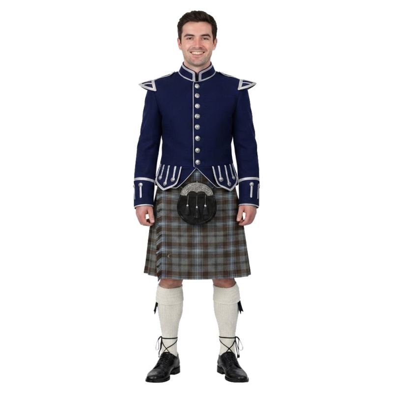 Rivers OF Scotland Kilt Navy Doublet jacket Outfit