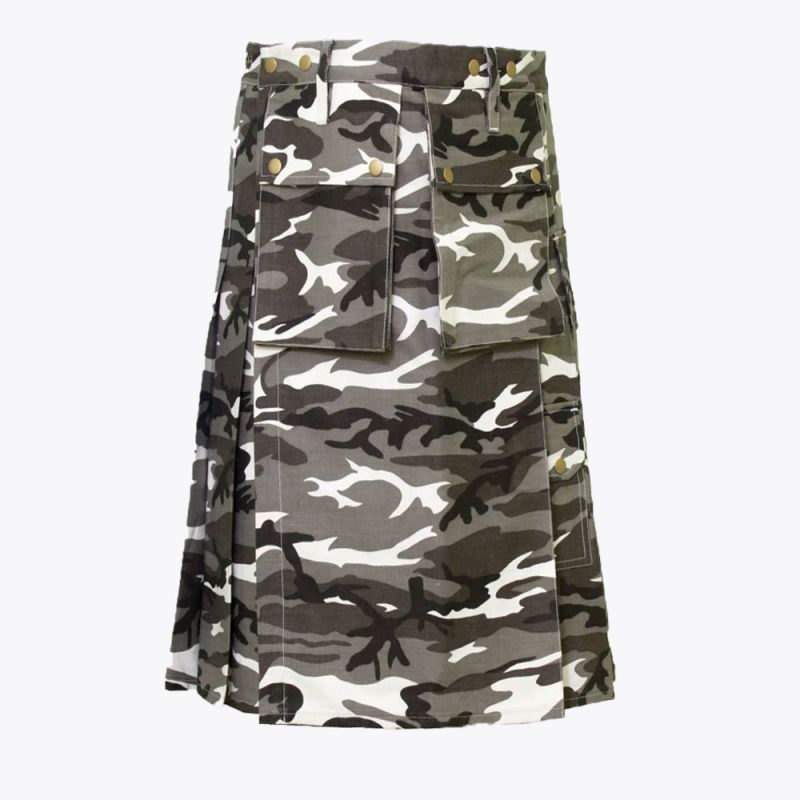 Urban Snow Camouflage Utility Kilt
