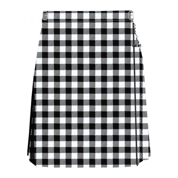 Black And White Women Tartan Kilt