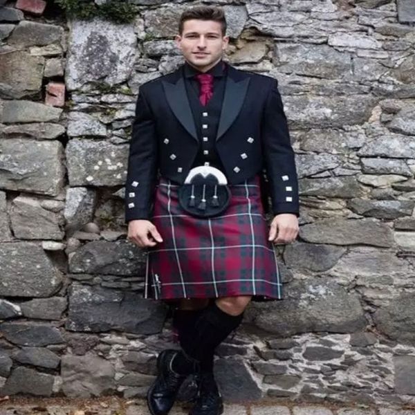 Custom Made Scottish Groom Kilt Outfit Premium Prince Charlie Wedding Attire